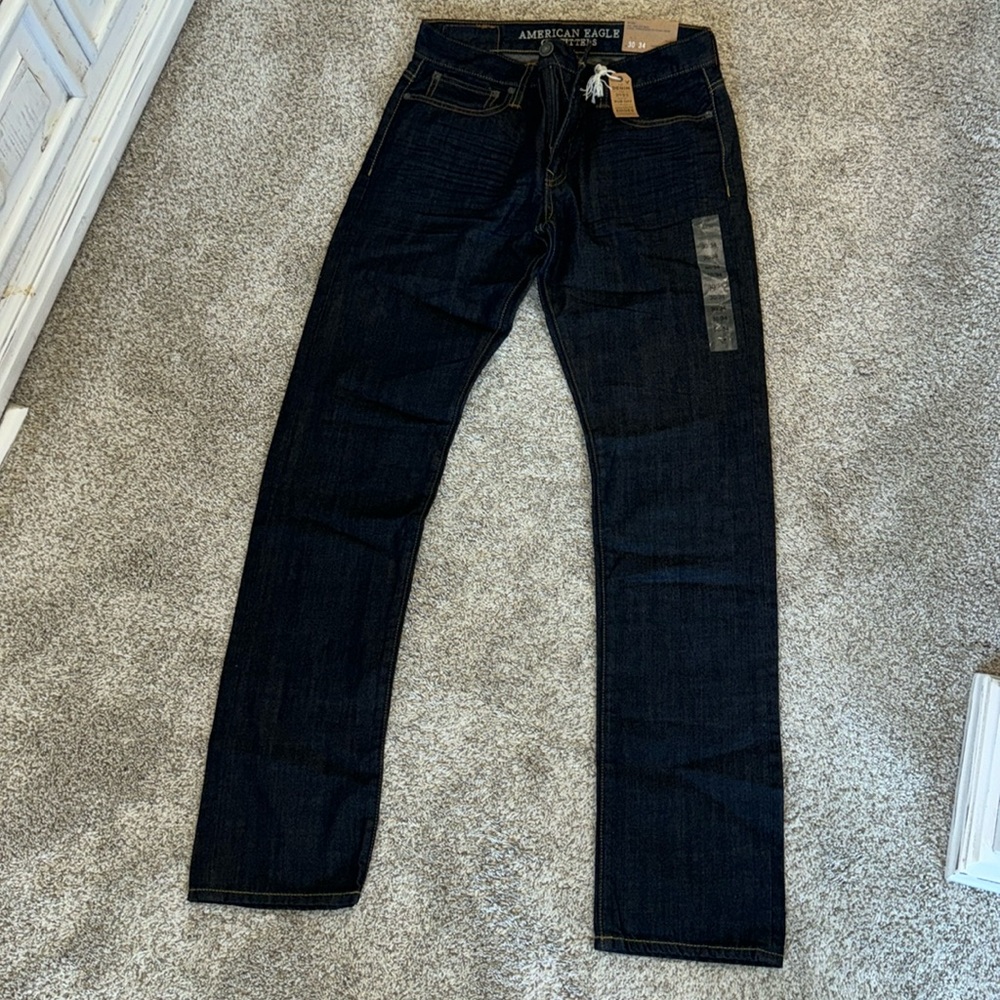 NWT Slim 30/34 AE Dark Rich Resin Jeans